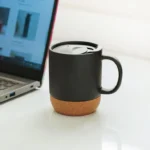 Coffee Mug With Cork Detail - Black