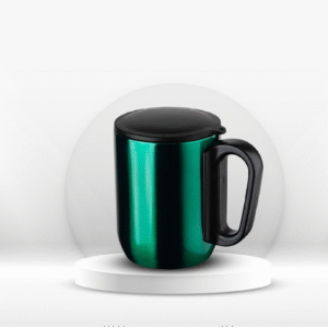 Metallic Green Travel Mug with Lid